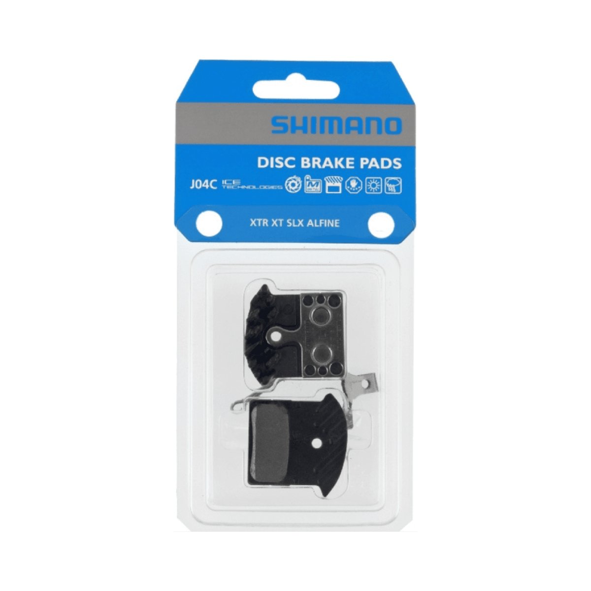 Shimano Disc Brake Pad J04C Metal w/Fin & Spring | The Bike Affair