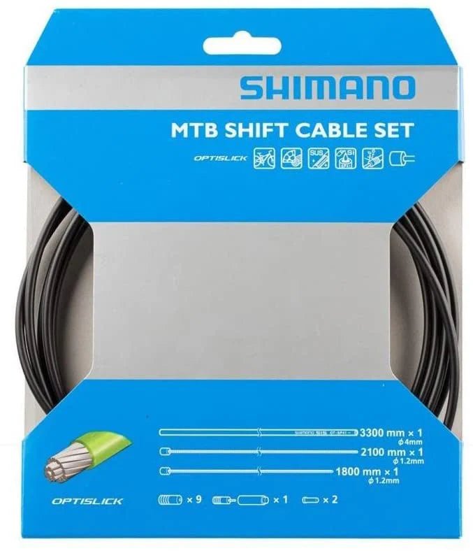 Shimano MTB Shift Cable Set (Optislick, Front/Rear Derailleur) | The Bike Affair