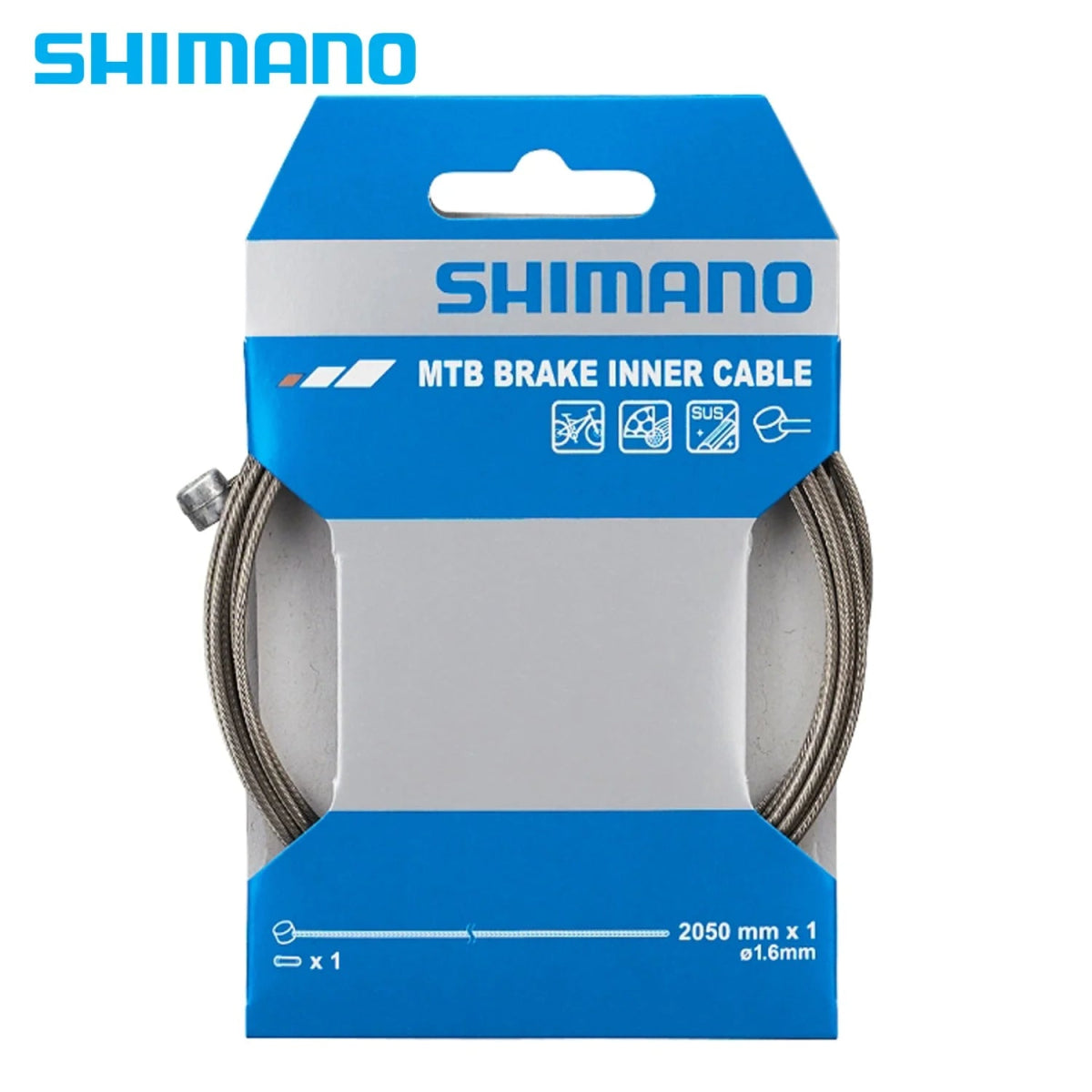 Shimano MTB Steel Brake Inner Cable 1.6x2050mm | The Bike Affair