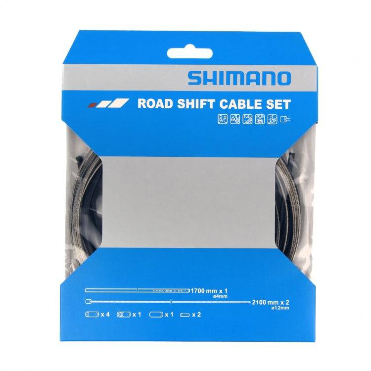 Shimano Road SUS Shift Cable Set 1700mm SP41 Outer Cable, 2100mmx2 Inner Cable | The Bike Affair