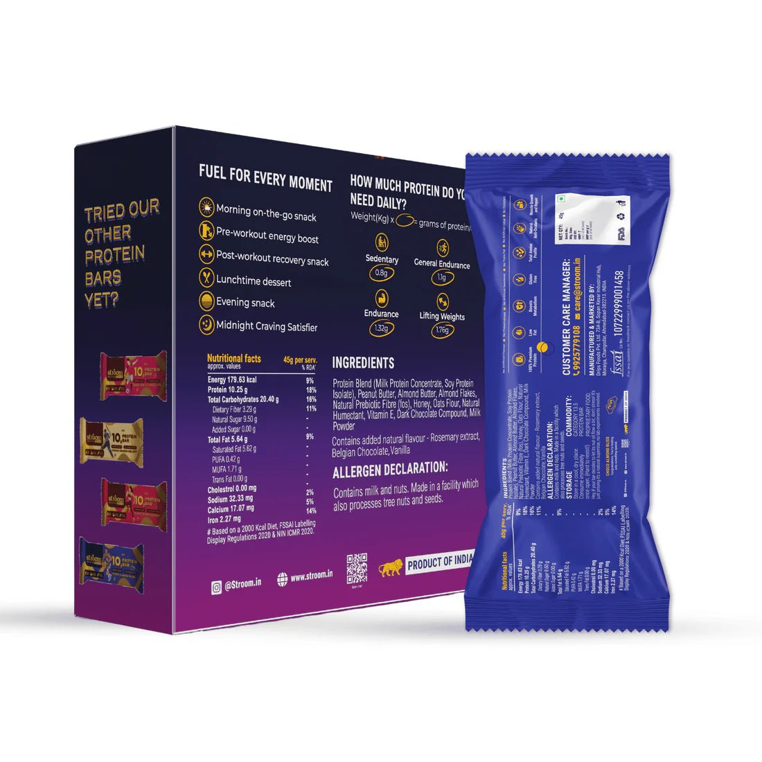 Stroom Centre Filled Protein Bars 10g | The Bike Affair