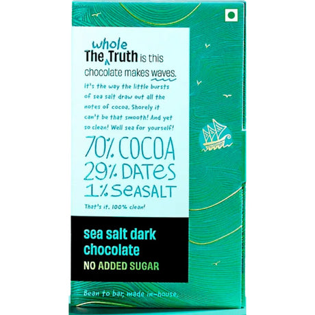 The Whole Truth Dark Chocolate Bars Sweetened with Dates | The Bike Affair