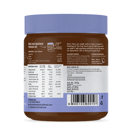 The Whole Truth Dark Chocolate Peanut Butter 325g | The Bike Affair