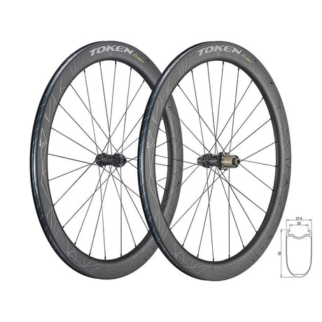 Token Konax Pro 52mm 11 Speed SRAM/Shimano Carbon Disc Brake Wheelset | The Bike Affair