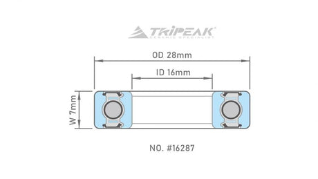 Tripeak #16287 High Precision Steel Bearing ABEC3 16x28x7mm | The Bike Affair