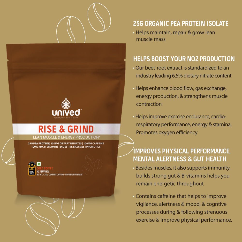 Unived Rise & Grind Protein - 30 Servings | The Bike Affair