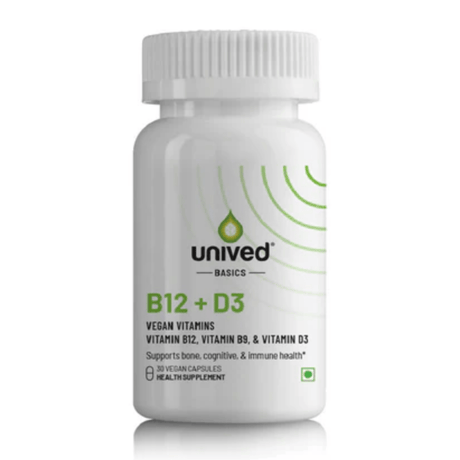 Unived Vegan Basics B12+D3 Capsules | The Bike Affair