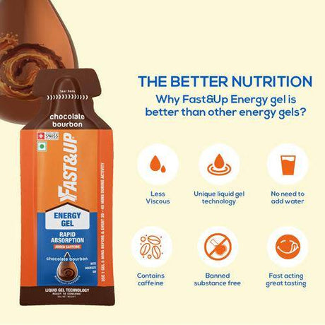 Fast&Up Energy Gel - Chocolate Bourbon | The Bike Affair