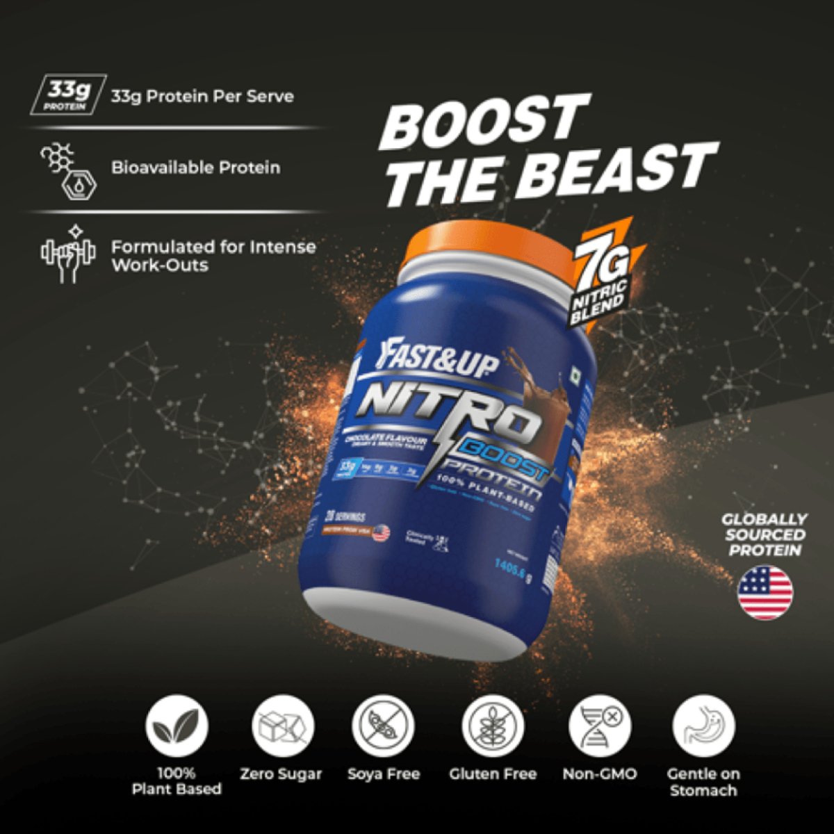 Fast&Up Nitro Boost Protein Plant Protein | The Bike Affair