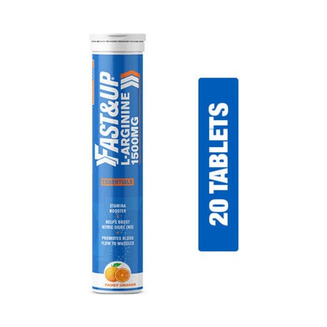 Fast&Up Pre-workout Supplement L-Arginine Orange - Tube of 20 | The Bike Affair