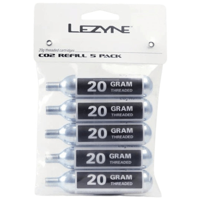 Lezyne 20G CO2 Cartridge (Pack of 5) | The Bike Affair