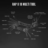 Lezyne RAP II Multi Tool Kit (18 Functions) | The Bike Affair